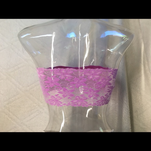 FREE W/BUNDLE/ 2 for $10/ 4 for $18 Stretch lace bandeau bralette LAVENDER - Picture 4 of 8